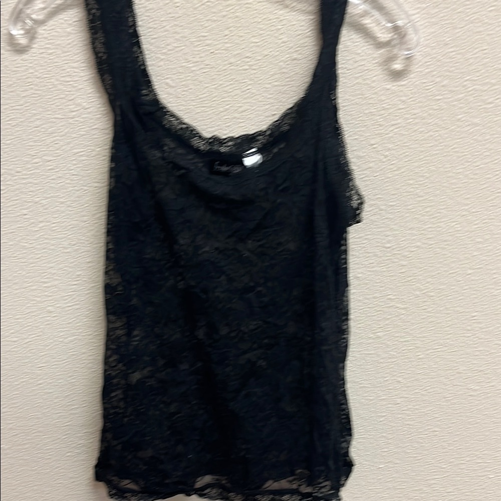 Black Asymmetrical Crop Camisole